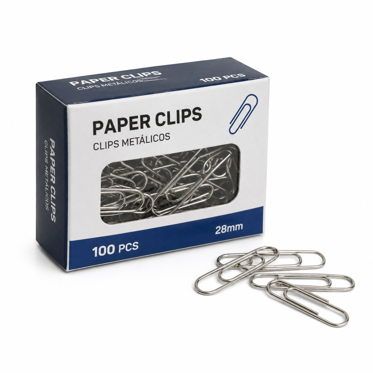 Caja clips metálicos